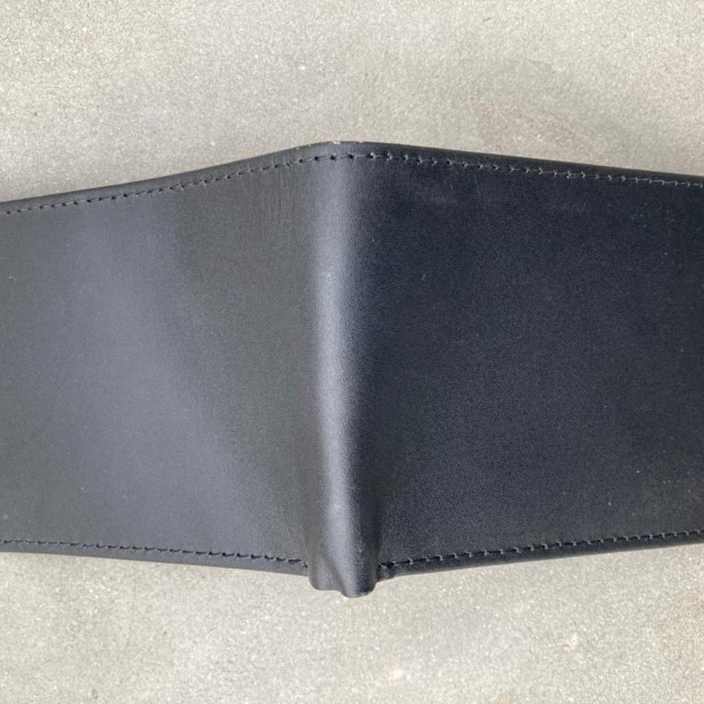 Handmade Leather Wallet Black Men Card Holder Bifold Purse Multi Card Holder - Picture 3 of 11
